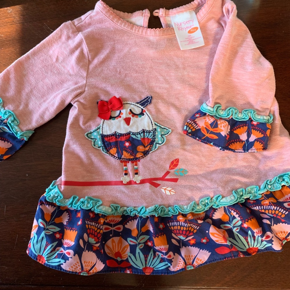 Long sleeve owl blouse